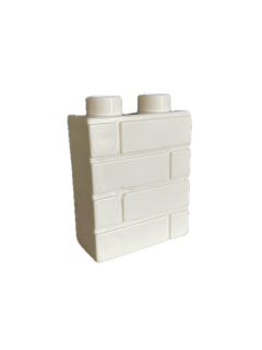Lego Duplo kostka bílá zeď 1x2x2
